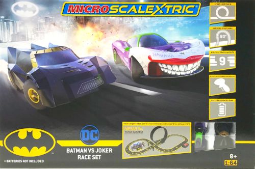 2020 Micro Scalextric Batman vs. Joker G1155T HO Slot Car RACE SET